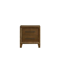 New Classic Furniture Ballard Wood 2-Drawer Nightstand in Walnut