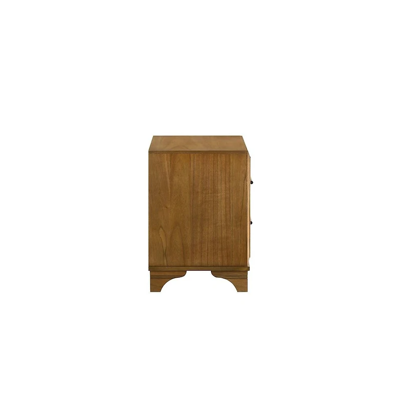 New Classic Furniture Talcott Wood 2-Drawer Nightstand in Honey