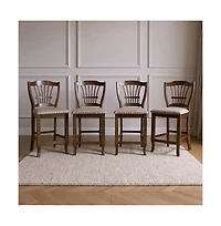 New Classic Furniture Bixby Wood Counter Chair in Espresso (Set of 4)