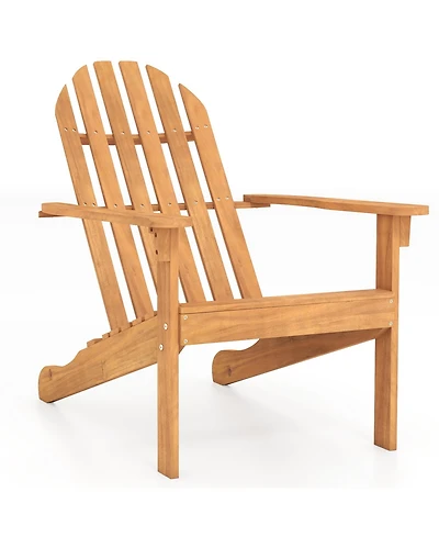 Gouun Classic Acacia Wood Adirondack Chair for Outdoor Seating
