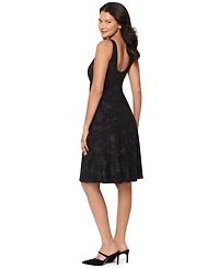 Body by Miraclesuit Women's Skylights Starburst-Print Round Neck Midi Dress