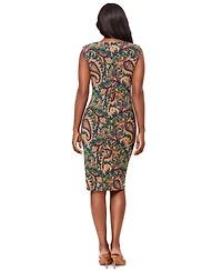 Body by Miraclesuit Women's Printed V-Neck Dress