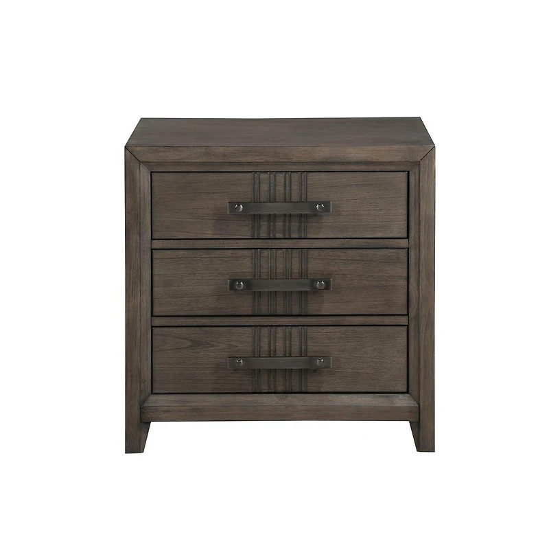 New Classic Furniture Landon Nightstand-Walnut