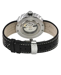 GV2 by Gevril Men's Motorcycle Swiss Automatic stitching Leather Strap Watch