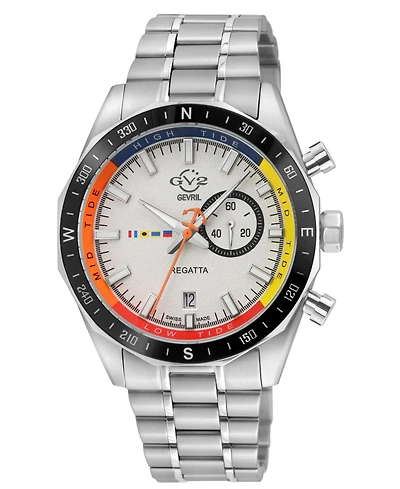 GV2 by Gevril Men's Regatta Swiss Quartz Bracelet Watch