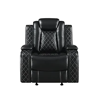 New Classic Furniture Orion Ii Faux Leather Glider Recliner