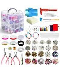 Gnuadz Jewelry Making Kit Beads Wire Findings Bracelet Necklace Earrings Instructions