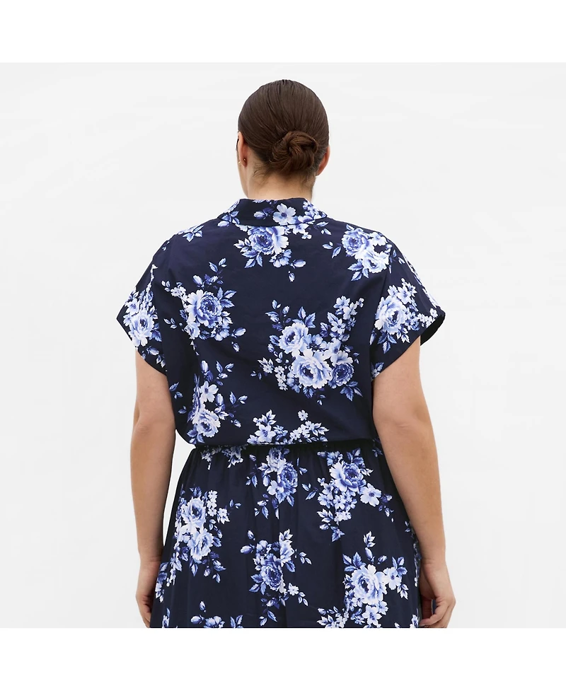 City Chic Women's Vacay Floral Print Shirt
