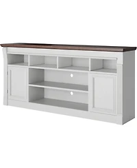 gaomon 68" Farmhouse Tv Stand for TVs up to 75", Entertainment Center, Open Storage Cabinets