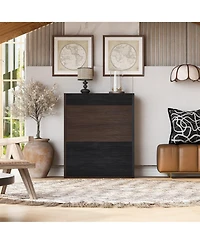 Flynama 32.5-58.8in Extendable Rotating Storage Cabinet Buffet Sideboard