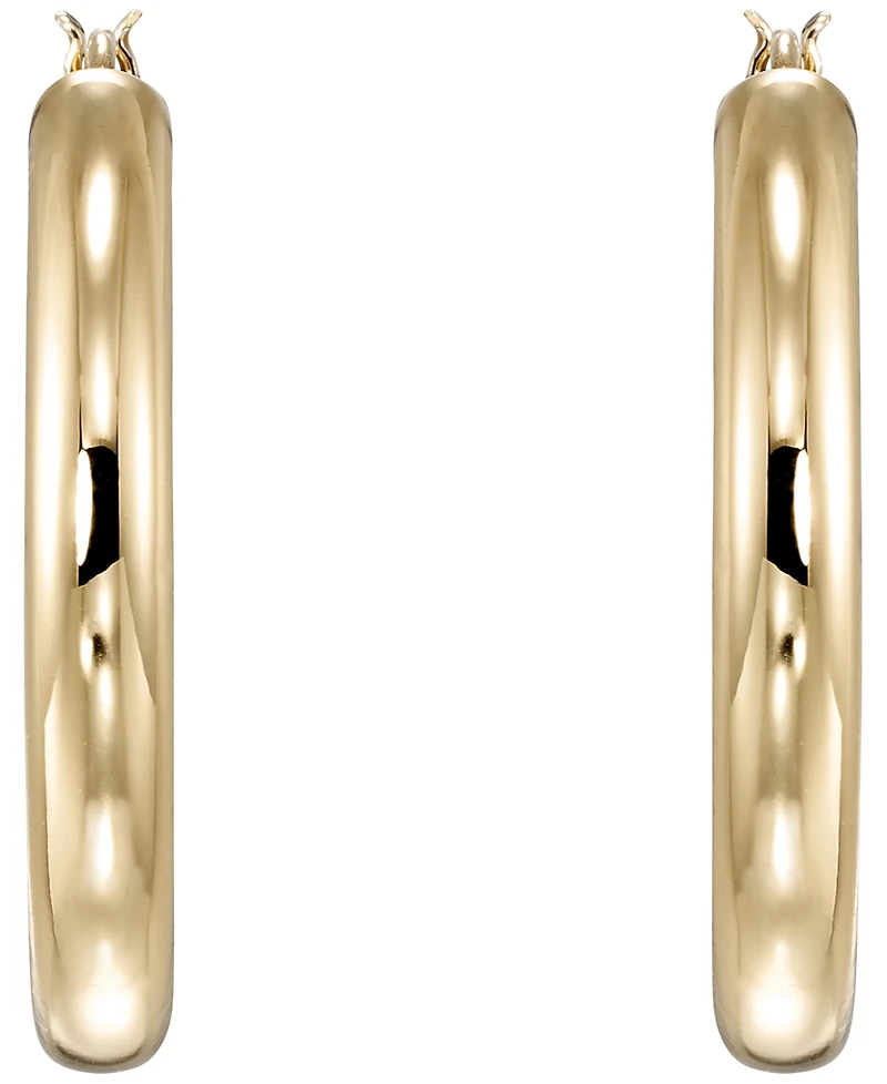 Italian Gold Polished Hoop Earrings in 10k Yellow Gold