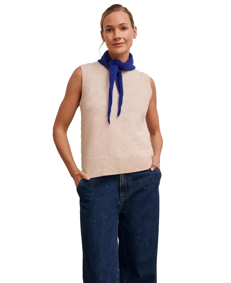 Celtic & Co. Women's Cable Detail Tank Sweaters