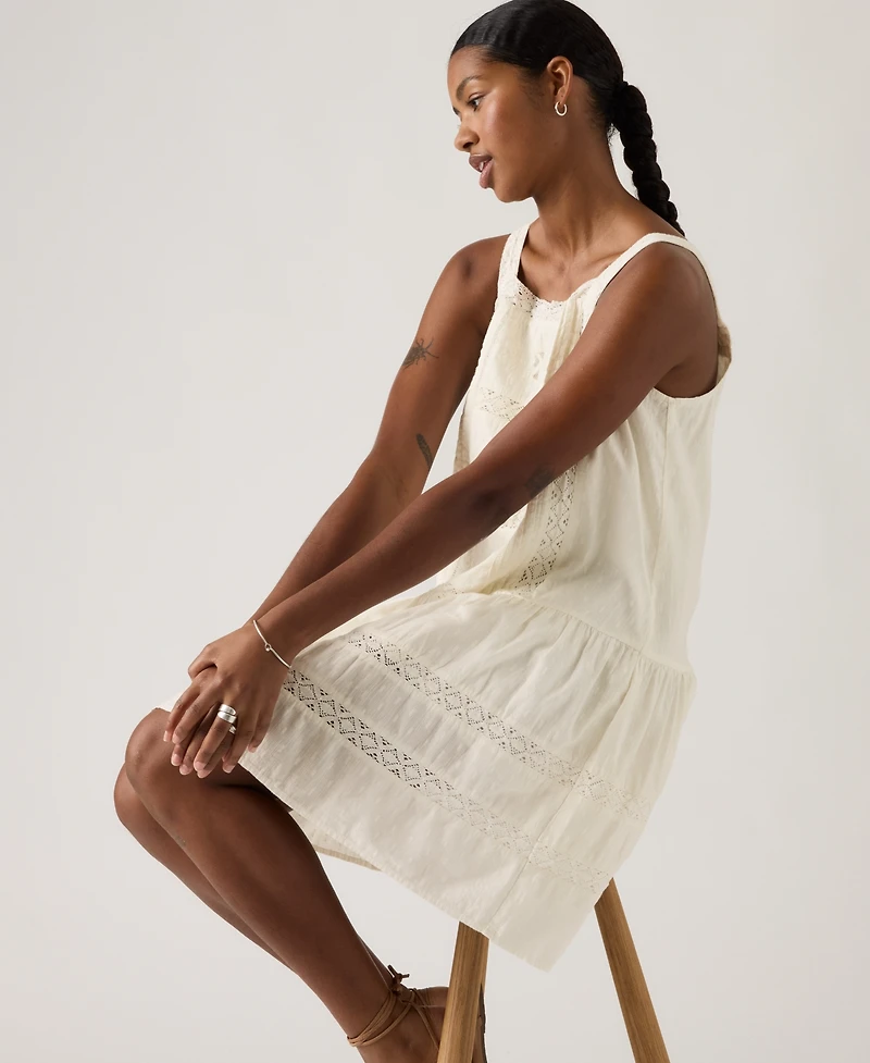 Levi's Women's Kate Embroidered Square Neck Mini Dress