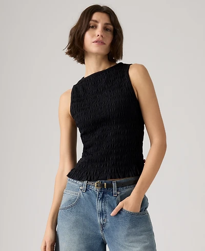 Levi's Women's Bella Smocked Boat Neck Top