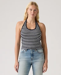 Levi's Women's Ella Striped Halter Crop Top