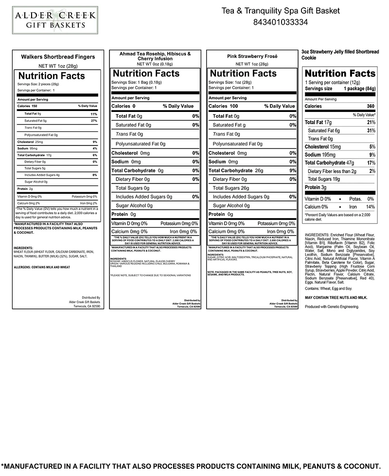 Alder Creek Gift Baskets Tea Tranquility Spa Gift Basket, 12-Pc.