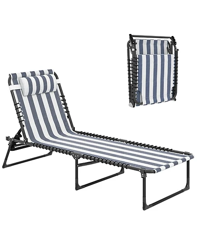 Outsunny Chaise Lounge Pool Chair, Folding, Reclining