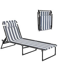 Outsunny Chaise Lounge Pool Chair, Folding, Reclining