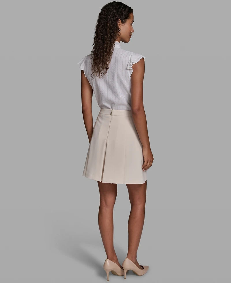 Karl Lagerfeld Paris Women's Pleated Mini Skirt