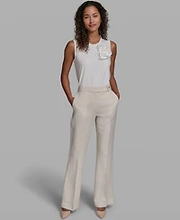 Karl Lagerfeld Paris Women's Wide-Leg Woven Pants