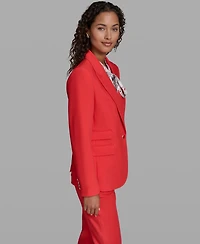 Karl Lagerfeld Paris Women's Notch Lapel Woven Jacket