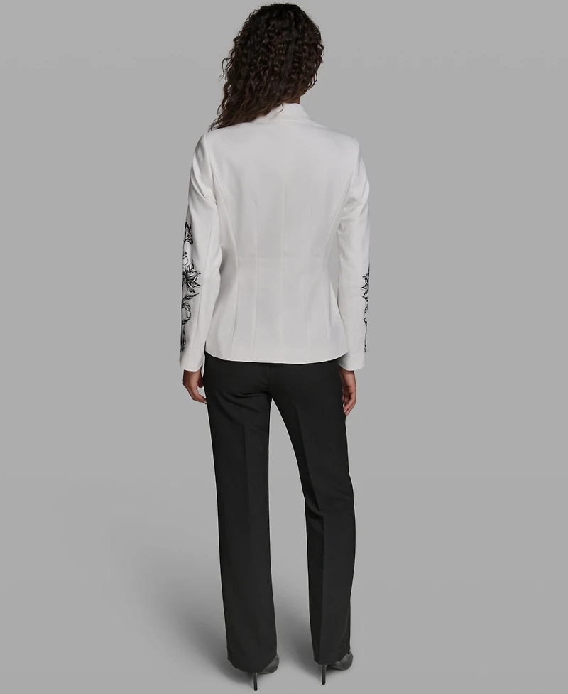 Karl Lagerfeld Paris Women's Woven Cropped Jacket