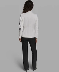 Karl Lagerfeld Paris Women's Woven Cropped Jacket