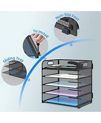 Gnuadz 5-Tier Mesh Letter Tray Desk Organizer