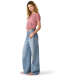 Steve Madden Women's Blakelee Crewneck Short-Sleeve Sweater