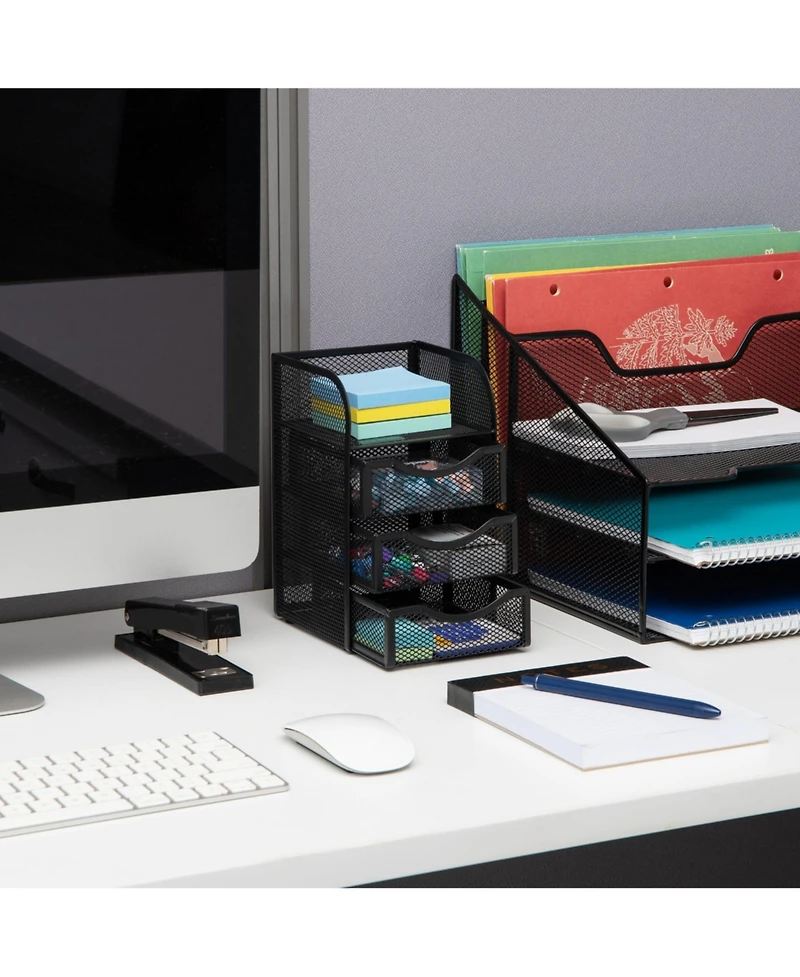 Gnuadz Mesh Binder Clip Basket Office Storage