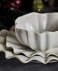 Marchesa Lotus Stoneware 12-Pc. Dinnerware Set, Service For 4