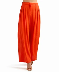 Bcx Women's Gauze Wide-Leg Pants