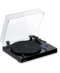 Fluance RT84 Reference High Fidelity Vinyl Turntable Record Player with Ortofon 2M Blue Cartridge, Speed Control Motor, Mass Mdf Wood Plinth, Vib
