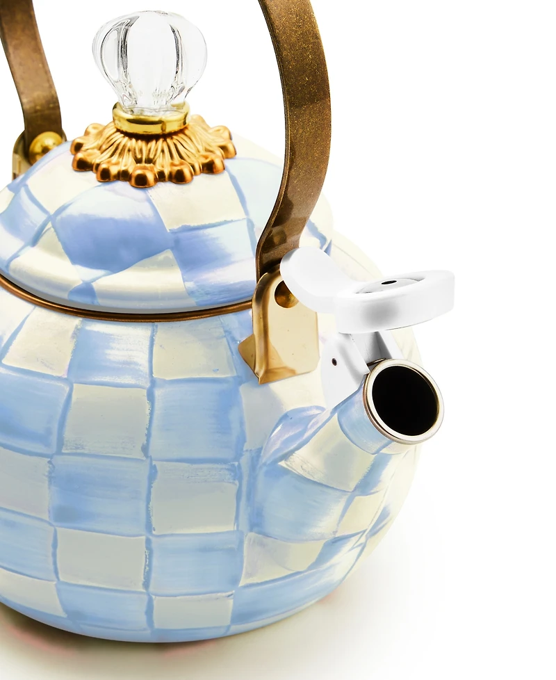 MacKenzie-Childs Check Whistling Tea Kettle