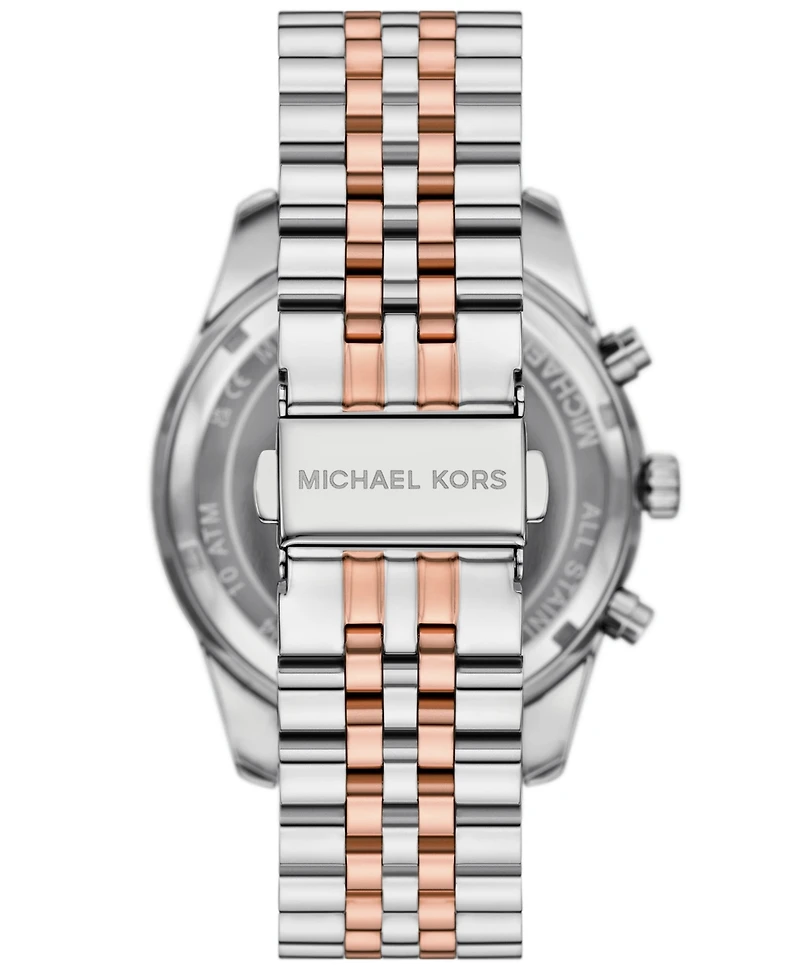 Michael Kors Men's Lexington Automatic Three-Hand Two-Tone Stainless Steel Watch 45mm
