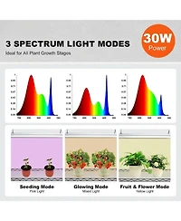 Sugift 4-Tier Plant Shelf with 90W Full Spectrum Grow Light