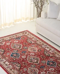 Lauren Ralph Lauren Ariel LRL1255C Red and Beige 5'1" X 7'6" Area Rug