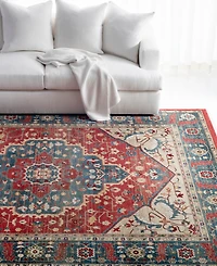Lauren Ralph Lauren Chloe LRL1221A Red and Navy 9' X 12' Area Rug