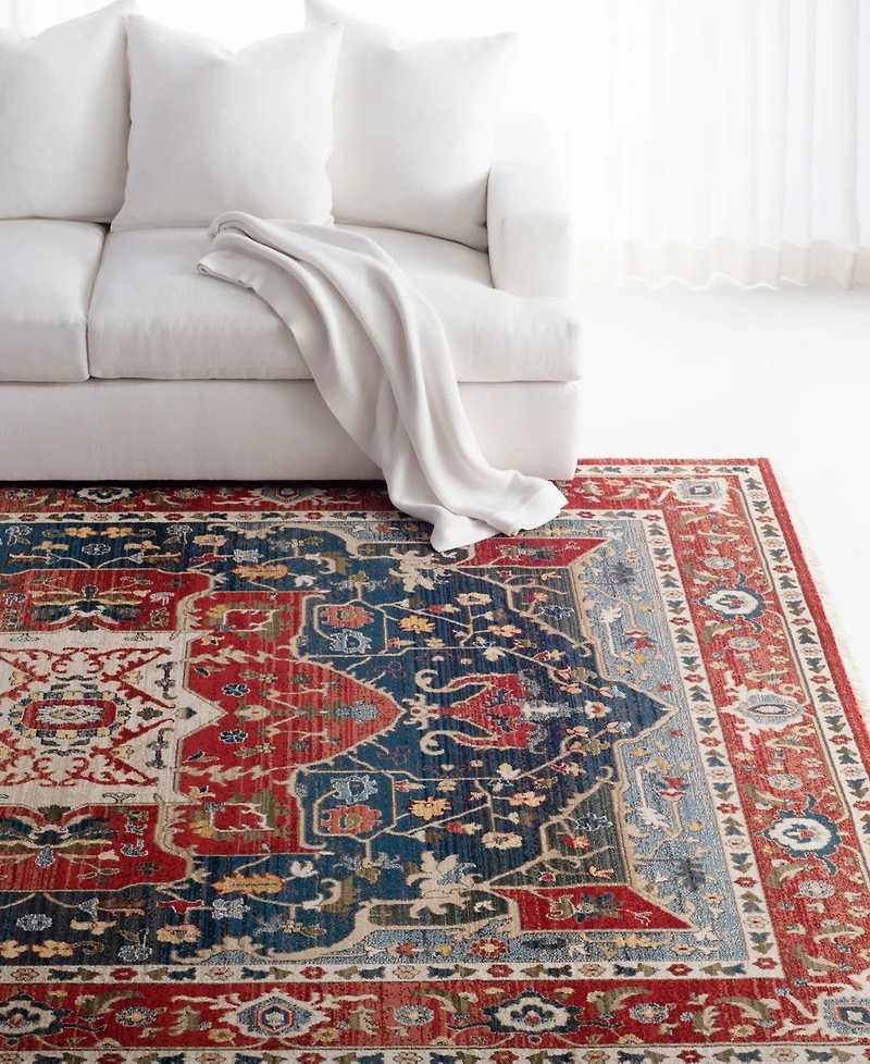 Lauren Ralph Lauren Camille LRL1225A Red and Navy 9' X 12' Area Rug