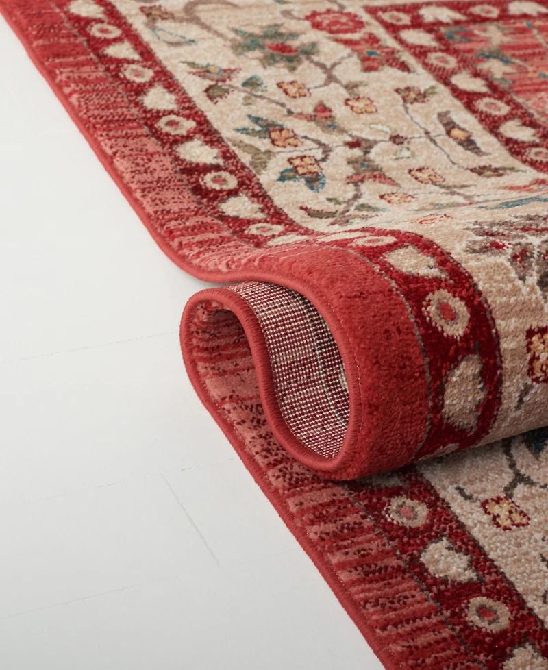 Lauren Ralph Lauren Ariel LRL1255C Red and Beige 9' X 12' Area Rug