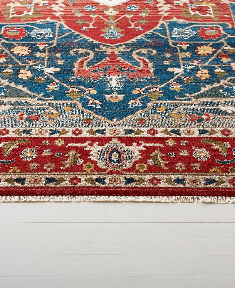 Lauren Ralph Lauren Camille LRL1225A Red and Navy 10' X 13' Area Rug