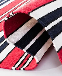 Lauren Ralph Lauren Leopold Stripe LRL2462E Red 8' X 10' Outdoor Area Rug