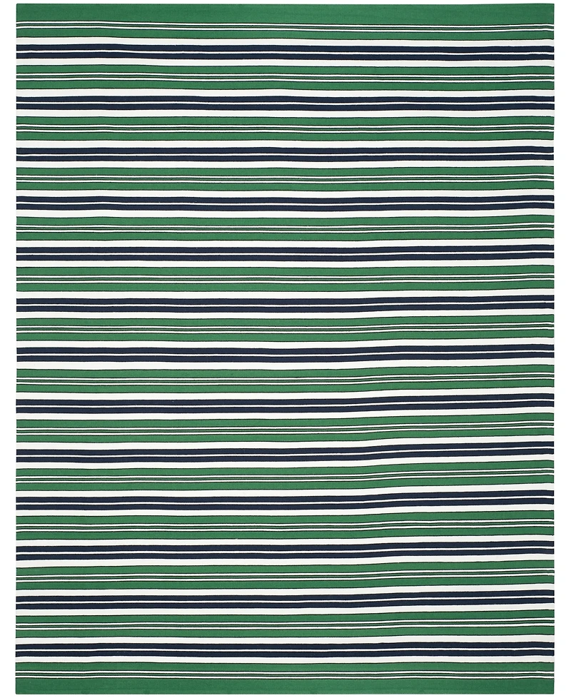 Lauren Ralph Lauren Leopold Stripe LRL2462K Green Outdoor Area Rug Collection