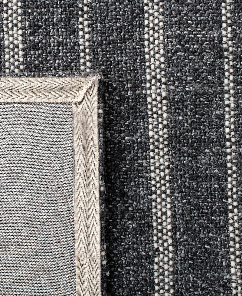 Lauren Ralph Lauren Miles Stripe LRL6400A Charcoal 2'6" X 8' Runner Area Rug