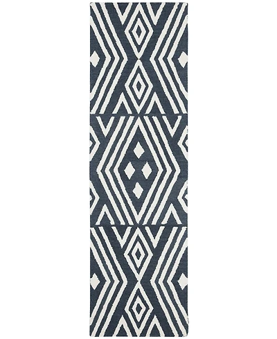 Lauren Ralph Lauren Imani Geometric LRL6609N Slate 2'3" X 8' Runner Area Rug