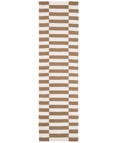 Lauren Ralph Lauren Ludlow Stripe LRL7350C Sepia 2'3" X 8' Runner Area Rug