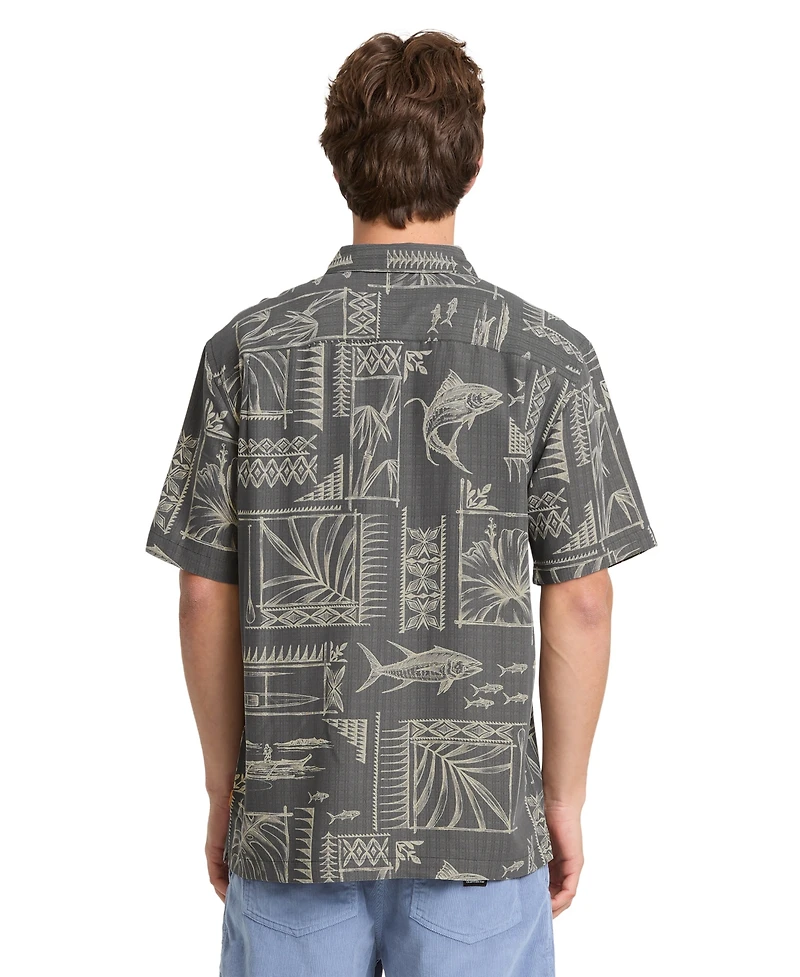 Quiksilver Waterman Men's Short -Sleeve Paradise Bay Shirt