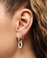 Ana Luisa Ash Double Gold-Plated Marble Blue Double Hoop Earrings