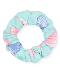 Max & Olivia Girls' 6-16 Aqua Seashell Top and Shorts Sleep Play, with Scrunchie, 3-Piece Set