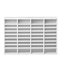 Sugfit 36 Compartment Wooden Literature Organizer Mailbox for Office Storage